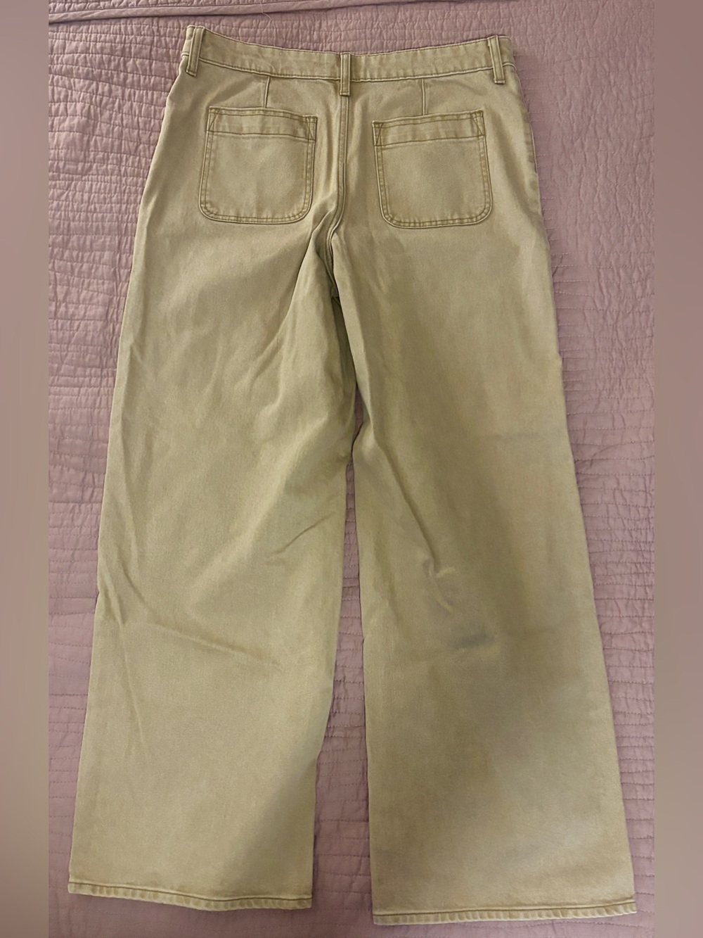 Wide Leg Utility Pants in Khaki - Women - Picture 4 of 6